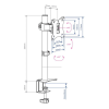 Кронштейн для мониторов Arm Media LCD-T01 15"-32" черный, фото , изображение 2