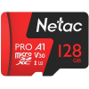 Карта памяти 128Gb MicroSD Netac P500 Extreme Pro + SD адаптер (NT02P500PRO-128G-R), фото 