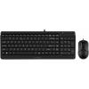 Клавиатура + мышь A4Tech Fstyler F1512 клав:черный мышь:черный USB (F1512 BLACK), фото 