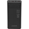 Мобильный аккумулятор Digma DGPF20A 20000mAh QC3.0/PD3.0 22.5W 3A 2xUSB-A/USB-C черный (DGPF20A22PBK), фото 