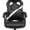 Кресло игровое Zombie DRIVER черный/белый искусственная кожа с подголов. крестовина пластик, фото , изображение 5