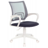 Кресло Бюрократ CH-W695NLT темно-серый TW-04 TW-12 сетка/ткань крестовина пластик пластик белый, фото 