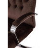 Кресло руководителя Бюрократ T-9928SL Fabric коричневый Italia 6 крестов. металл хром, фото , изображение 5