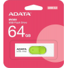 Флеш накопитель 64GB USB 3.2 Gen1 AUV320-64G-RWHGN White/Green, фото , изображение 3