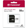 Карта памяти 32Gb MicroSD Transcend + SD адаптер  (TS32GUSD300S-A), фото , изображение 3