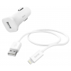 Автомобильное зар./устр. Hama H-183291 1A кабель Apple Lightning белый (00183291), фото 