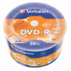 Диск DVD-R Verbatim 4.7Gb 16x Cake Box (50шт) (43788), фото 