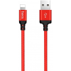 Кабель HOCO X14 USB 2.0, AM/Lightning M, черно-красный, 2м, фото 