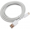 Кабель USB2.0 Cablexpert CC-USB2-AMCM-66W-1.8M-W,  AM/Type-C, 6A, 66Вт, QC3.0, 1.8м, медь, белый, пакет, фото 