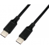 Кабель USB2.0 Cablexpert ССP-USB2.0-240W-1M Type-C/Type-C, 5А, 240Вт, PD3.1/QC4.0, медь, алюминиевые коннекторы, оплетка, 1м, черный, пакет, фото 