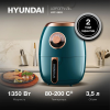 Аэрогриль Hyundai HYF-3553 1350Вт темно-зеленый/золотистый, фото , изображение 3