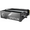 Накопитель SSD MSI 4Tb SPATIUM M580 FROZR,M.2(22x80mm), NVMe, PCIe 5.0 x4, 3D TLC, R/W 14100/12600, IOPs -/-, DRAM buffer 8192, TBW 3000, DWPD 0.38, with Heat Spreader (5 лет), фото 