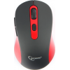 Беспроводная: MUSW-221-R чёрный/красный, 5кн.+колесо-кнопка, 800/1200/1600DPI, 2.4ГГц, фото 