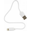 Кабель USB Гарнизон GCC-USB2-AP2-0.3M-W AM/Lightning, для iPhone5/6/7, IPod, IPad, 0.3м, белый, пакет, фото , изображение 2