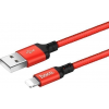 Кабель HOCO X14 USB 2.0, AM/Lightning M, черно-красный, 2м, фото , изображение 2