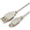 Кабель USB2.0 Cablexpert CC-USB2-AM5P-6-N, AM/MiniUSB, медь, экран, Pro, 1.8м серый, пакет, фото , изображение 2
