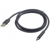 Кабель USB2.0 Cablexpert (RU) AM/Type-C CCP-USB2-AMCM-1.8M-RU-B, 3A, 36Вт, QC3.0, медь, двойной экран, 1.8м, чёрный, пакет, фото , изображение 3
