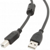 Кабель USB2.0 Cablexpert CCF-USB2-AMBM-1M, AM/BM, медь, двойн.экран, фер.кольцо, Pro, 1м, черный, пакет, фото 