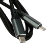 Кабель USB4.0 Cablexpert CC-USB4-CMCM-BR-1M, Type-C/Type-C, 5A, 240Вт, PD3.1/QC4.0, 40Gbps, медь, 1м, черный, пакет, фото , изображение 2