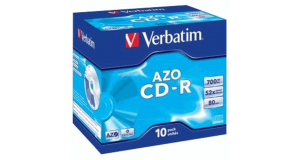 Диск CD-R Verbatim 700Mb 52x Jewel case (10шт) (43327), фото 