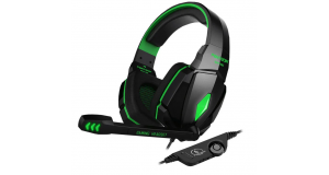 Компьютерная гарнитура PANTEON GHP-100б черный/зеленый, фото 