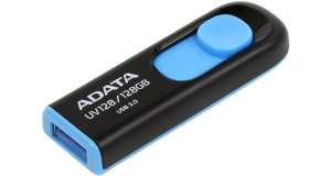 USB Flash накопитель 128Gb ADATA UV128 Black/Blue, фото 