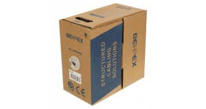 Витая пара HQ UTP кабель 4 пары cat5E solid 0.42мм Cu 305м серый, фото 