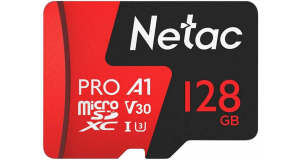 Карта памяти 128Gb MicroSD Netac P500 Extreme Pro + SD адаптер (NT02P500PRO-128G-R), фото 