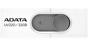 USB Flash накопитель 32Gb ADATA UV220 (AUV220-32G-RWHGY) белый/серый, фото 