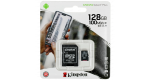 Карта памяти microSDXC 128Gb Kingston CanvSelect Plus + adapter, фото 