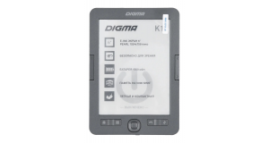 Электронная книга Digma K1, 6" Темно-серый, фото 