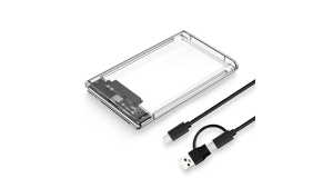Бокс для жесткого диска 2,5 Yucun пластиковый USB 3.0 прозрачный, фото 