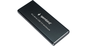 Внешний корпус Gembird EEM2-SATA-1 USB 3.0 для M2 SATA порт MicroB, металл, черный, фото 