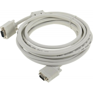 Кабель Buro CAB016S-5M VGA (m) VGA (m) 5м феррит.кольца серый, фото 
