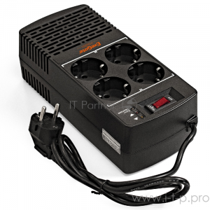 Стабилизатор ExeGate Power AD5000-800 (800VA/400W, диапазон 150...280В, 4 евророзетки), фото 