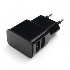 Адаптер питания Cablexpert MP3A-PC-12 100/220V - 5V USB 2 порта, 2.1A, черный, фото 