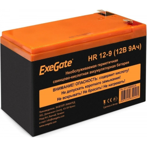 Аккумуляторная батарея Exegate EG9-12/HR 12-9/EXG1290 F2, фото 