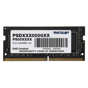 Оперативная память SO-DIMM Patriot DDR4 8Gb 2666MHz PSD48G266681S, фото 