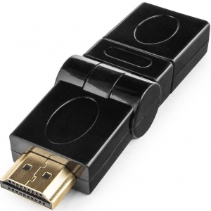 Переходник HDMI-HDMI  Cablexpert A-HDMI-FFL2, 19F/19M, вращающийся на 180 град, золотые разъемы, пак, фото 