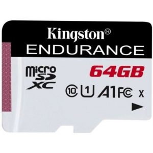 Флеш карта microSD 64GB Kingston microSDНC Class 10 A1 UHS-I Endurance 95R/30W Card Only, фото 