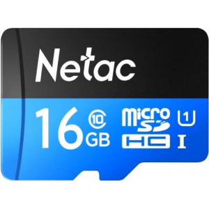 Карта памяти 16Gb MicroSD Netac P500 + SD адаптер (NT02P500STN-016G-R), фото 