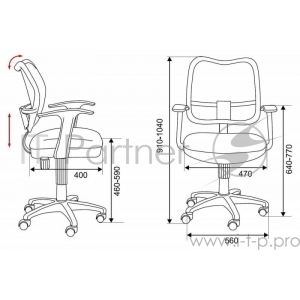 Кресло Бюрократ CH-W797/BR/TW-14C спинка сетка коричневый сиденье коричневый TW-14C (пластик белый), фото 