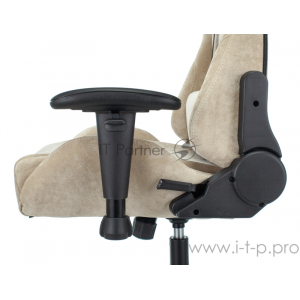 Кресло игровое Бюрократ VIKING KNIGHT LT21 FABRIC песочный крестовина металл/пластик, фото 