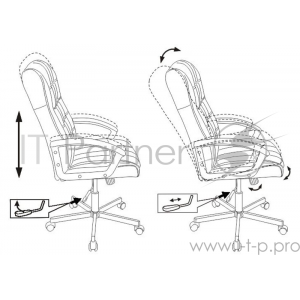 Кресло руководителя Бюрократ CH-823AXSN/BLACK черный искусственная кожа, фото 