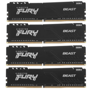 Оперативная память DIMM Kingston FURY Beast Black DDR4 64Gb KF432C16BB1K4/64 (4x16Gb), фото 