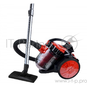 Пылесос Centek CT-2531 (красн/черн) мультициклон 1800/350Вт, стакан 1,5 л, телескоп металл. трубка, фото 