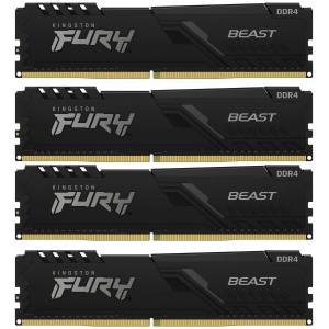 Оперативная память DIMM Kingston FURY Beast Black DDR4 32Gb KF436C17BBK4/32 (4x8Gb), фото 