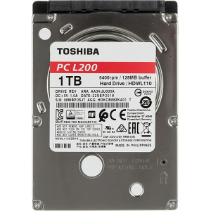 Жёсткий диск 2.5" 1Tb SATA-III  Toshiba L200 (HDWL110UZSVA) OEM, фото 