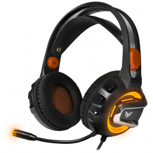 Компьютерная гарнитура CROWN MICRO CMGH-3003 black/orange, фото 