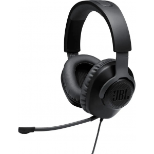 Наушники с микрофоном JBL Quantum 100 черный 1.2м мониторные оголовье (JBLQUANTUM100BLK), фото 
